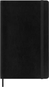 Taccuino Moleskine large a righe copertina morbida nero. Black