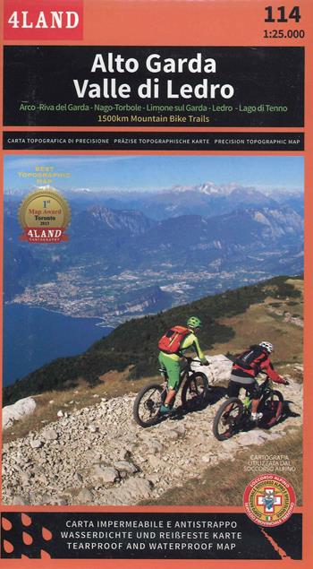 Alto Garda. Valle di Letro. Carta topografica di precisione 1:25.000 n. 114  - Libro 4Land 2021 | libraccio.click