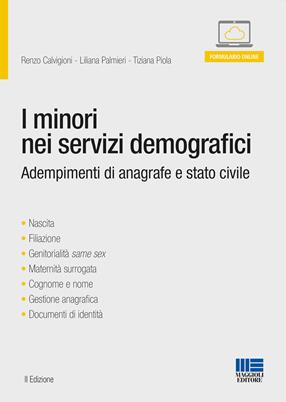 I minori nei servizi demografici - Renzo Calvigioni, Liliana Palmieri, Tiziana Piola - Libro Maggioli Editore 2018, Progetto ente locale | libraccio.click