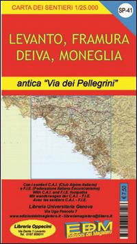SP 41 Riviera spezzina, Deiva, Framura, Bonassola, Levanto - Stefano Tarantino, Marco Fuoco - Libro Edizioni del Magistero 2014, Carta dei sentieri | libraccio.click