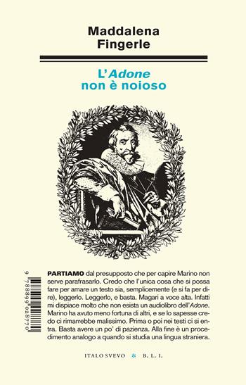 L'Adone non è noioso - Maddalena Fingerle - Libro Italo Svevo 2023, Biblioteca di letteratura inutile | libraccio.click