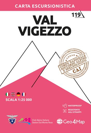 119 Val Vigezzo. Carta escursionistica 1:25.000. Vol. 19  - Libro Geo4Map 2019, Carte escursionistiche 1:25.000 | libraccio.click