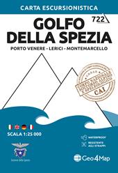 722 Golfo della Spezia: Porto Venere, Lerici, Montemarcello. Carta escursionistica 1:25.000. Ediz. multilingue