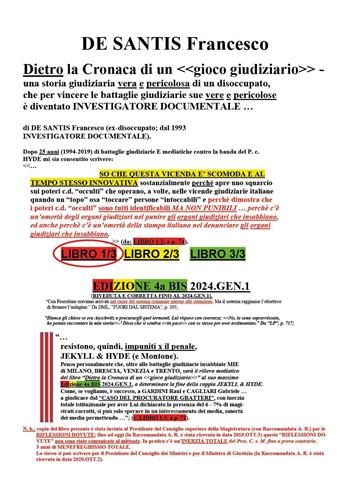 Dietro la cronaca di un gioco giudiziario - Francesco De Santis - Libro Youcanprint 2025 | libraccio.click