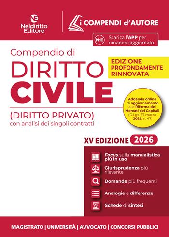 Compendio di diritto civile 2026  - Libro Neldiritto Editore 2026 | libraccio.click
