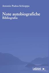 Note autobiografiche. Bibliografia