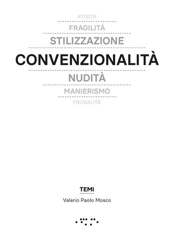 Convenzionalità - Valerio Paolo Mosco - Libro LetteraVentidue 2026, Temi | libraccio.click