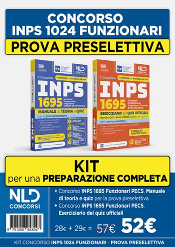 Kit concorso INPS 1695 Funzionari PECS. Manuale di teoria + Eserciziario per la prova preselettiva 2026  - Libro Nld Concorsi 2026 | libraccio.click